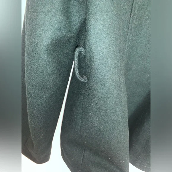 Giacca Women’s Dark Green Wool Winter Pea Coat - Medium - Picture 8 of 11